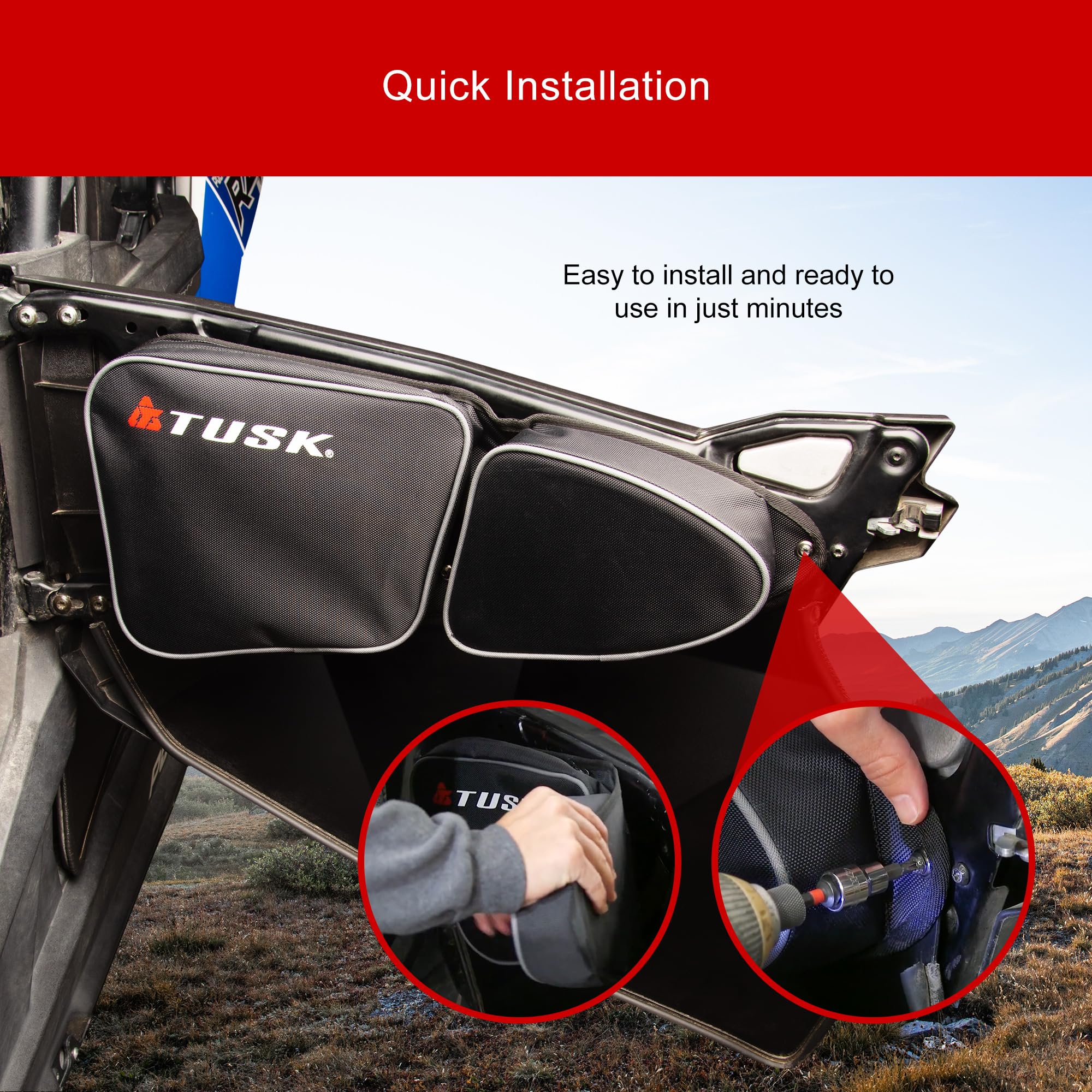 Amazon.com: TUSK Upper Door Bags Compatible with Polaris RZR XP