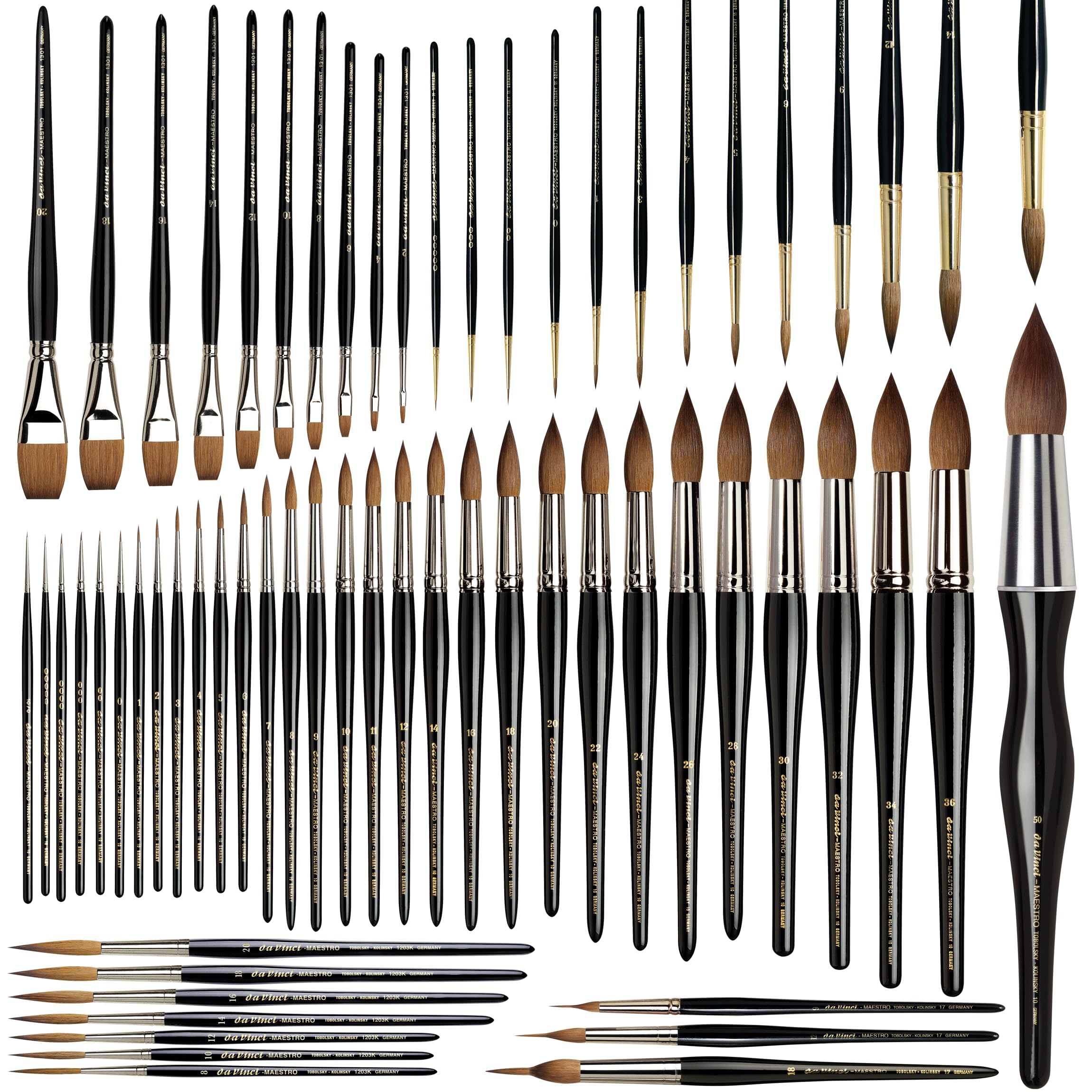 Amazon.co.jp: ダヴィンチ 水彩画筆 シリーズ1301 マエストロ 12号 平