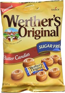 Werther's Original Sugar Free Butter Candies, 80 g (Pack of 18)