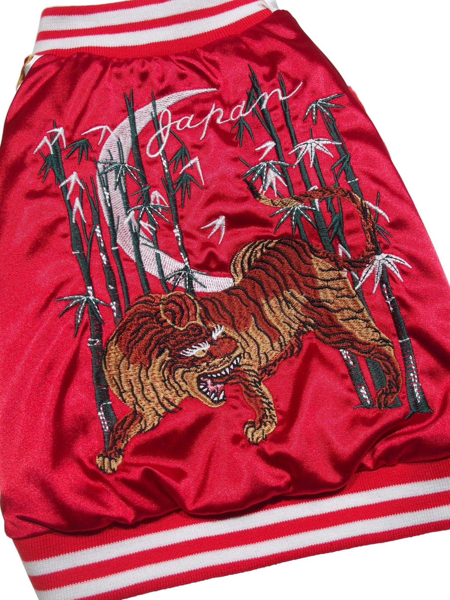 虎刺繍 ベルベット スカジャン 赤 虎刺繍 ベルベット スカジャン 赤