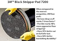Vista 2 de 3M Black Stripper Pad 7200, almohadilla para el cuidado del piso de 13" (caja de 5)