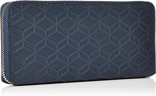 ソラチナ ミドルウォレット フラクタル イタリアンエンボス イタリアンレザー パスケース付 ネイビー