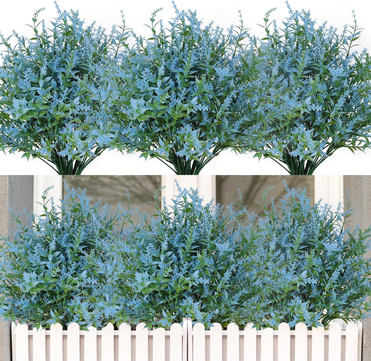 RECUTMS 20 Bundles Outdoor Artificial Flowers UV Resistant