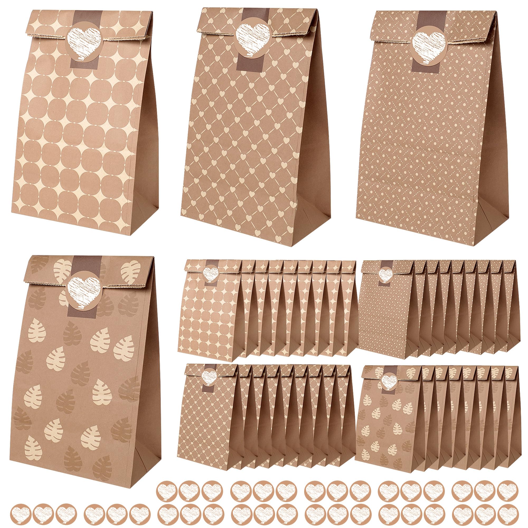 Romon Sacchetti Regalo, Buste Regalo da 36 pezzi con 36 adesivi per regali di Natale Bustine Regalo, Sacchetti Caramelle,Sacchetto Regalo Compleanno, sacchetti per matrimoni, ecc.