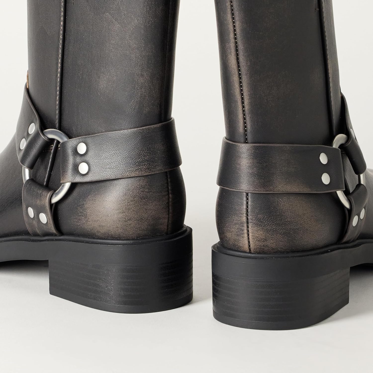 The Drop Women's Lilith Short Moto Boot with Buckles