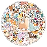 BIGZORO 50 Pcs Funny Llama Stickers Waterproof Decals Vinyl Cute Animal Alpaca Camel Theme Sticker Patches Bottles Computer Laptop Phone Case Motorcycle for Boys Girl Teens