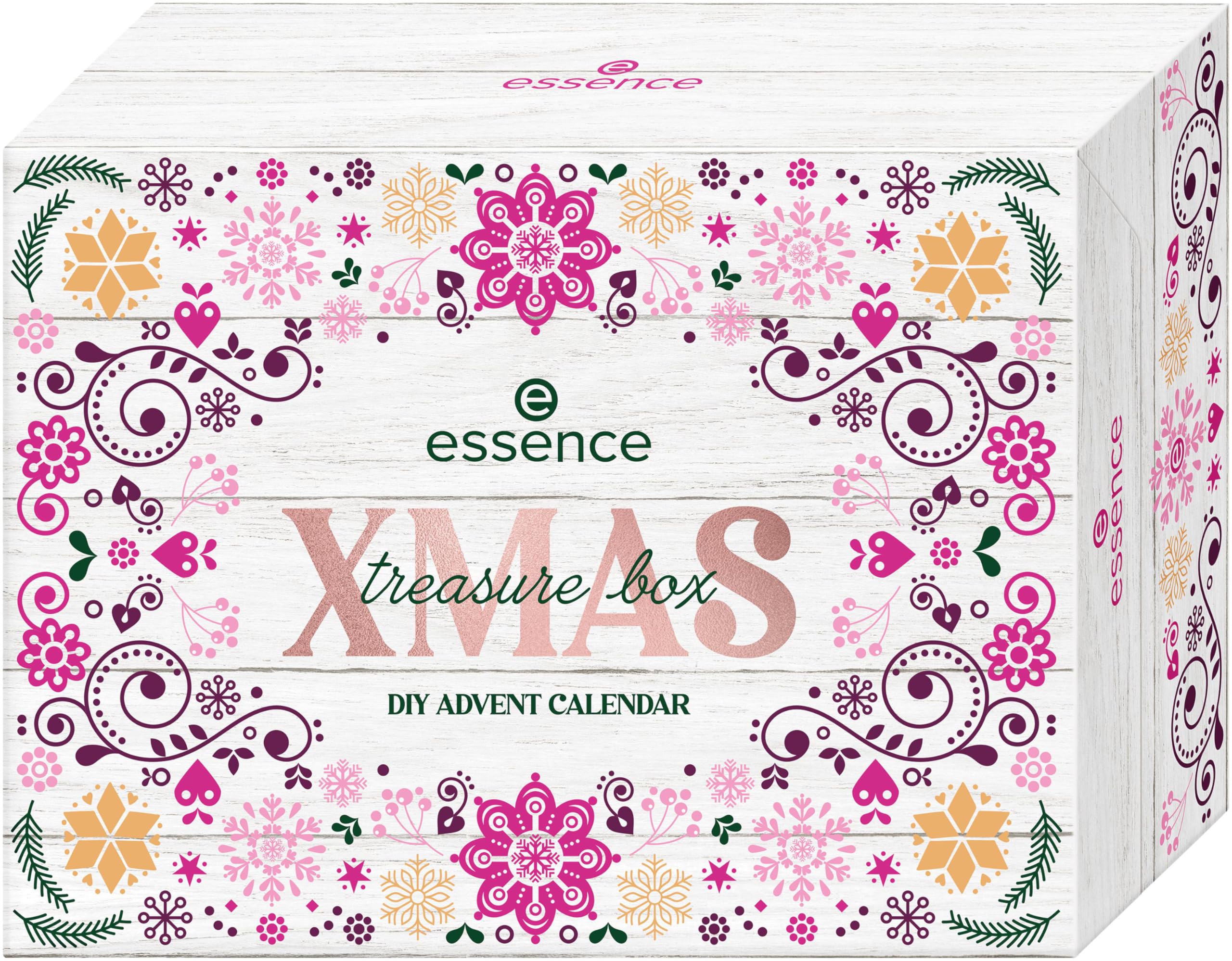 Essence Cosmetics Xmas Treasure Box – Calendrier de l’Avent Diy, sans Parabènes, Contient de l’Urée, Pack de 1 (1 Pièce)