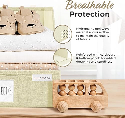 Miniatura 7 de Contenedores trapezoidales para armario para estantes, cestas de almacenamiento de tela de 12 x 12 x 10 pulgadas, cajas organizadoras plegables para