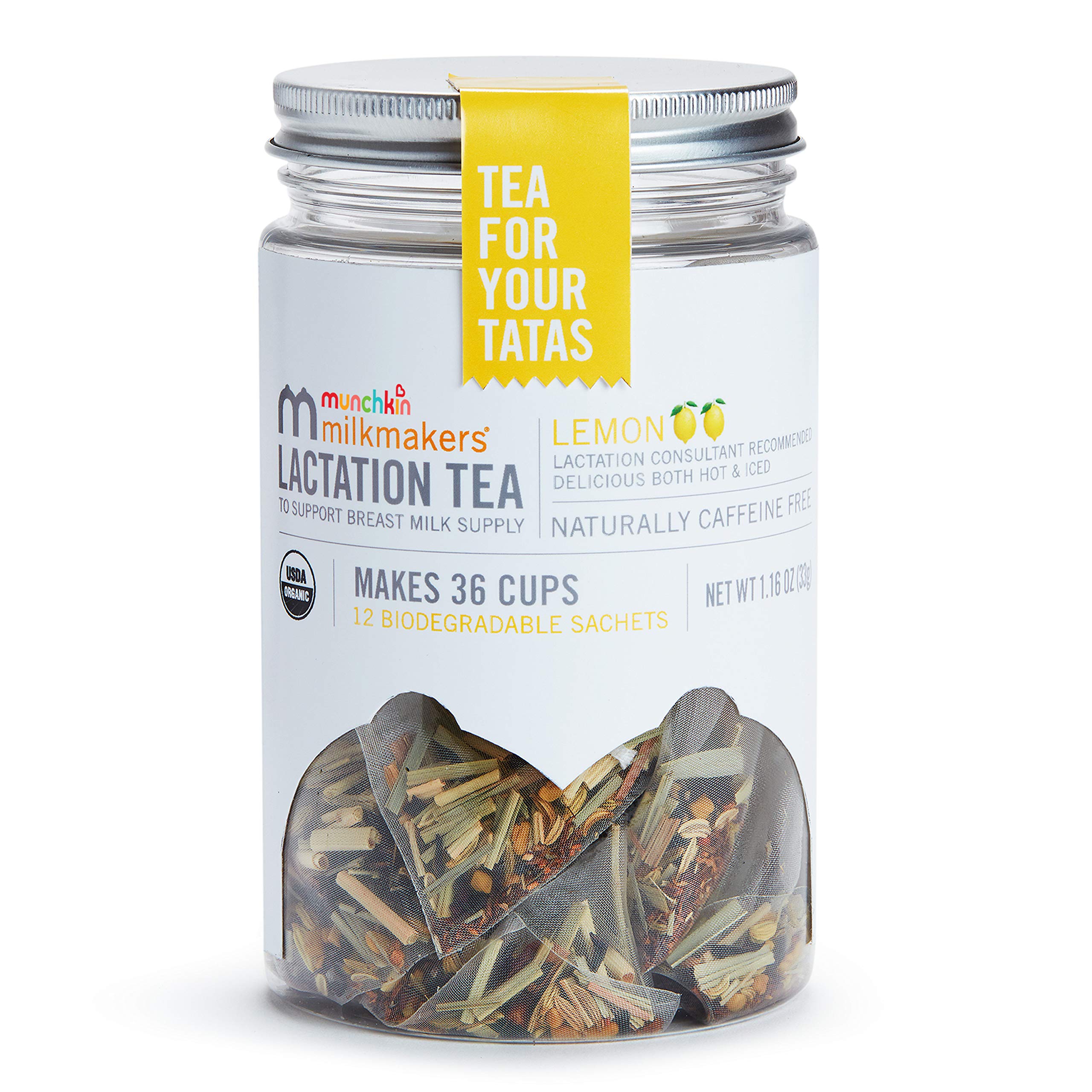 Munchkin Milkmakers Lactation Tea, Lemon, 12 Count