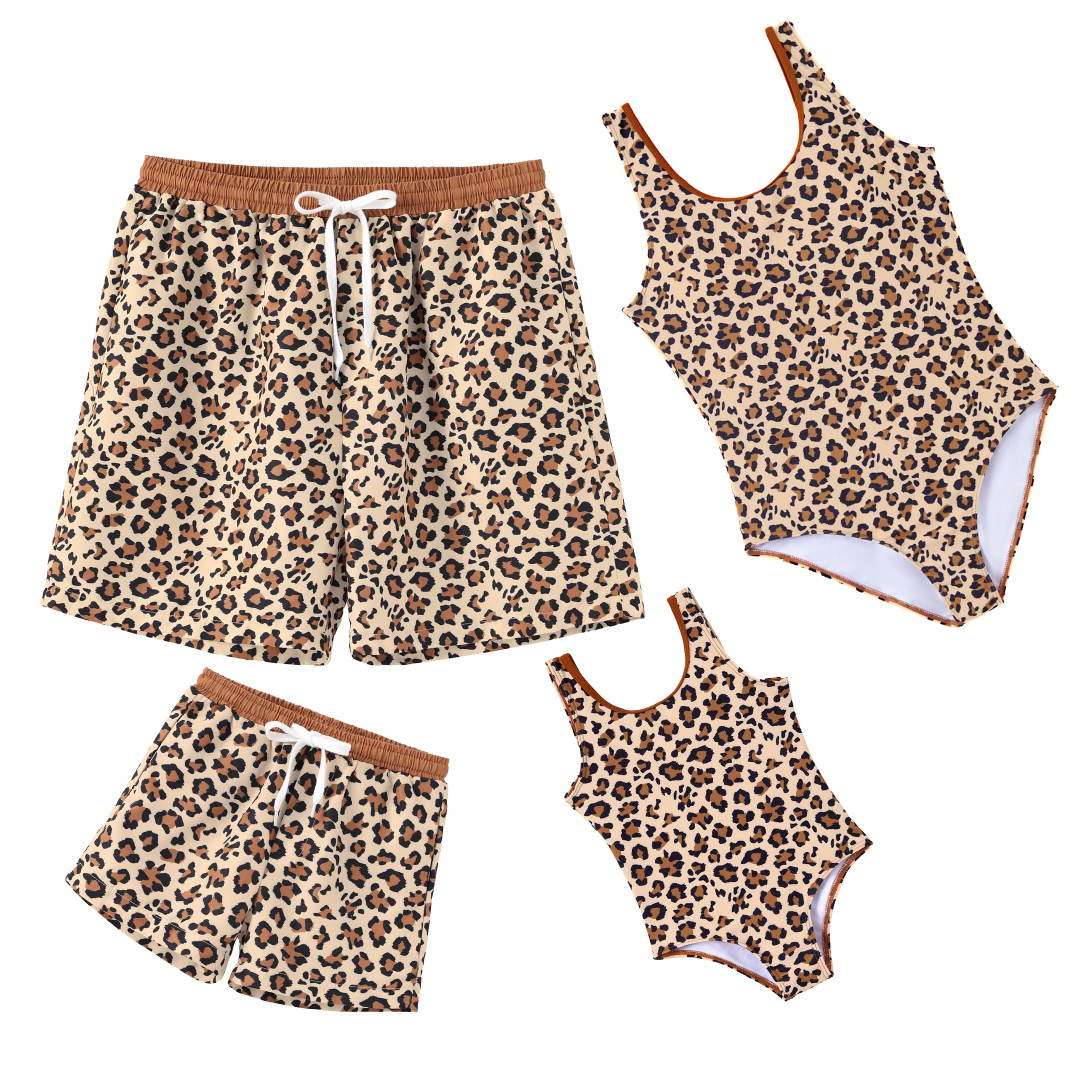 IFFEI Mommy and Me Family Matching Swimsuits One Piece Swimwear Beachwear
