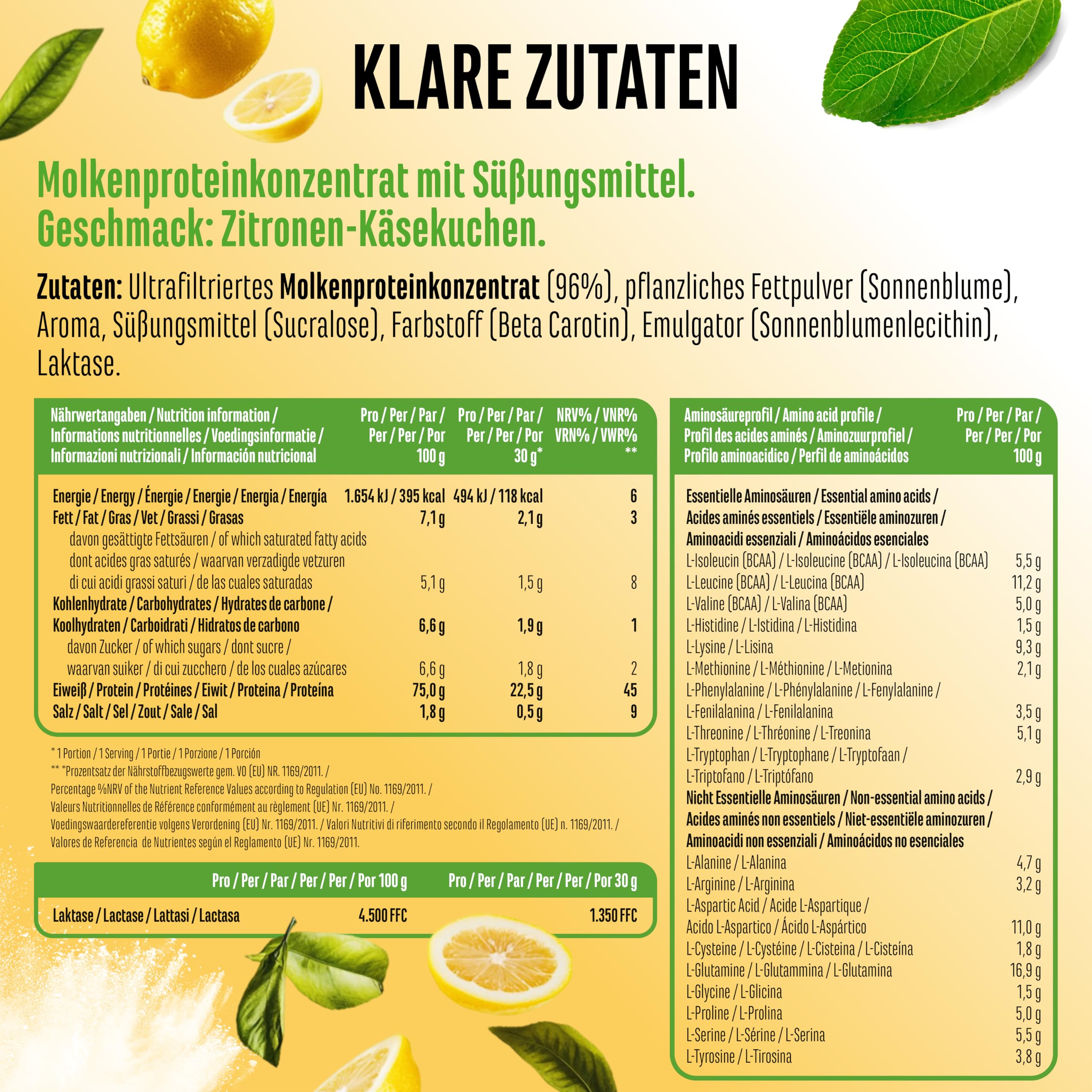 vit4ever Yummy Whey Proteinpulver - 908g - Lemon Cheesecake