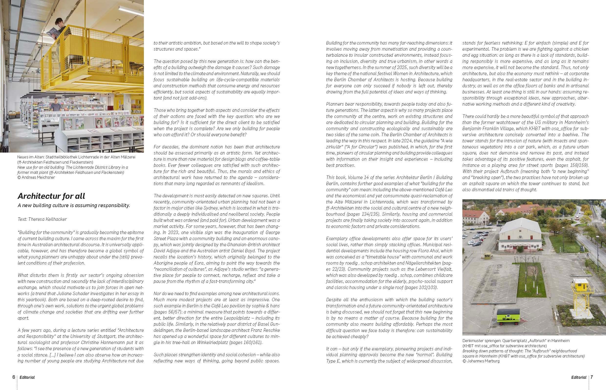Architektur Berlin, Bd. 14 | Building Berlin, Vol. 14: Baukultur in und aus der Hauptstadt | The latest architecture in and out of the capital