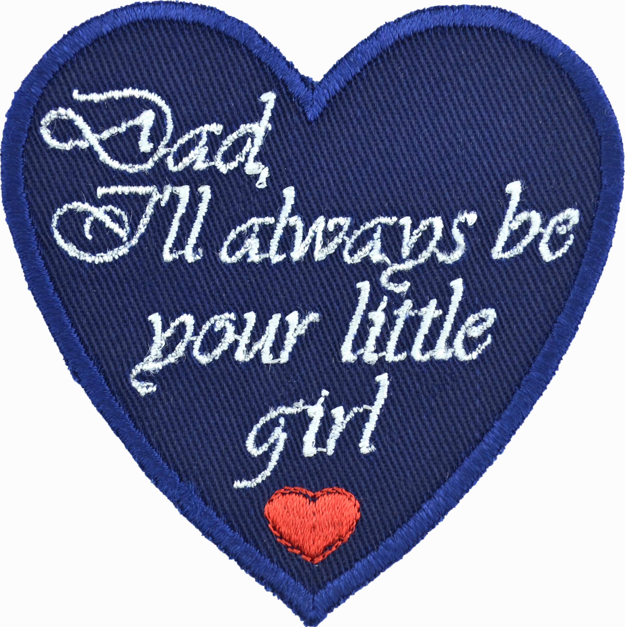 Father of the Bride Dad Tie Patch Wedding Gift Embroidered Label I'll always be your little girl (Father of the Bride)