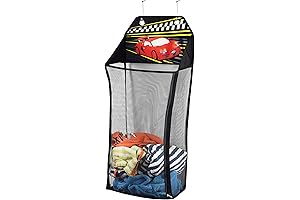 Store&Score LED Race Car Over-the-Door Mesh Laundry Hamper