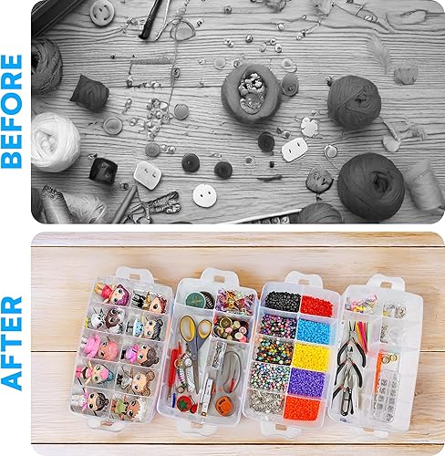 Miniatura 24 de Bins & Things - Organizador de juguetes apilable, compatible con muñecas LOL Surprise, LPS, Shopkins, Tsum Tsum y Lego, caja portátil ajustable