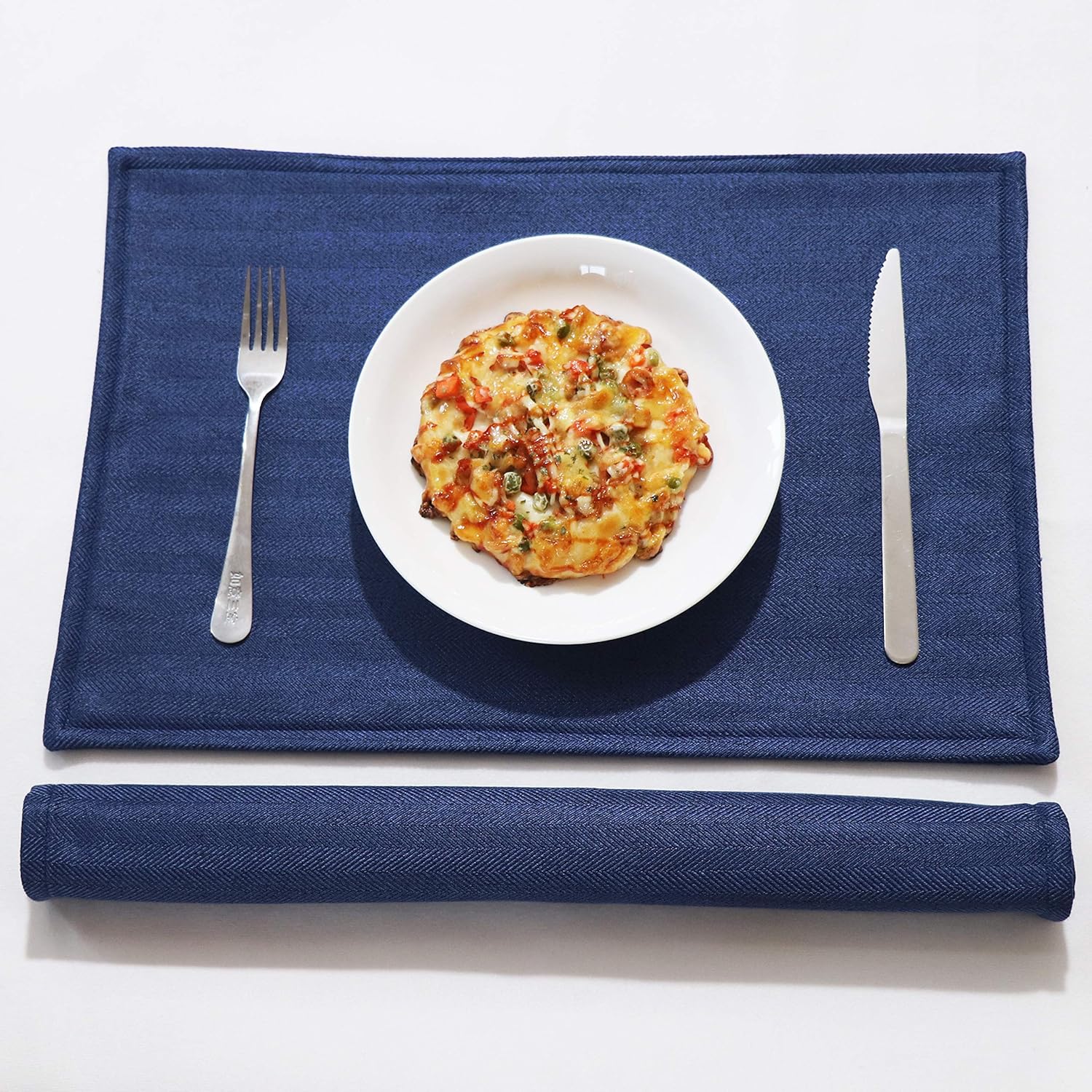 SLOW COW Linen Placemats Heat Resistant Dining Table Place Mats Kitchen Washable Table Mats Set of 2 Pink Mixed Mauve: Home & Kitchen