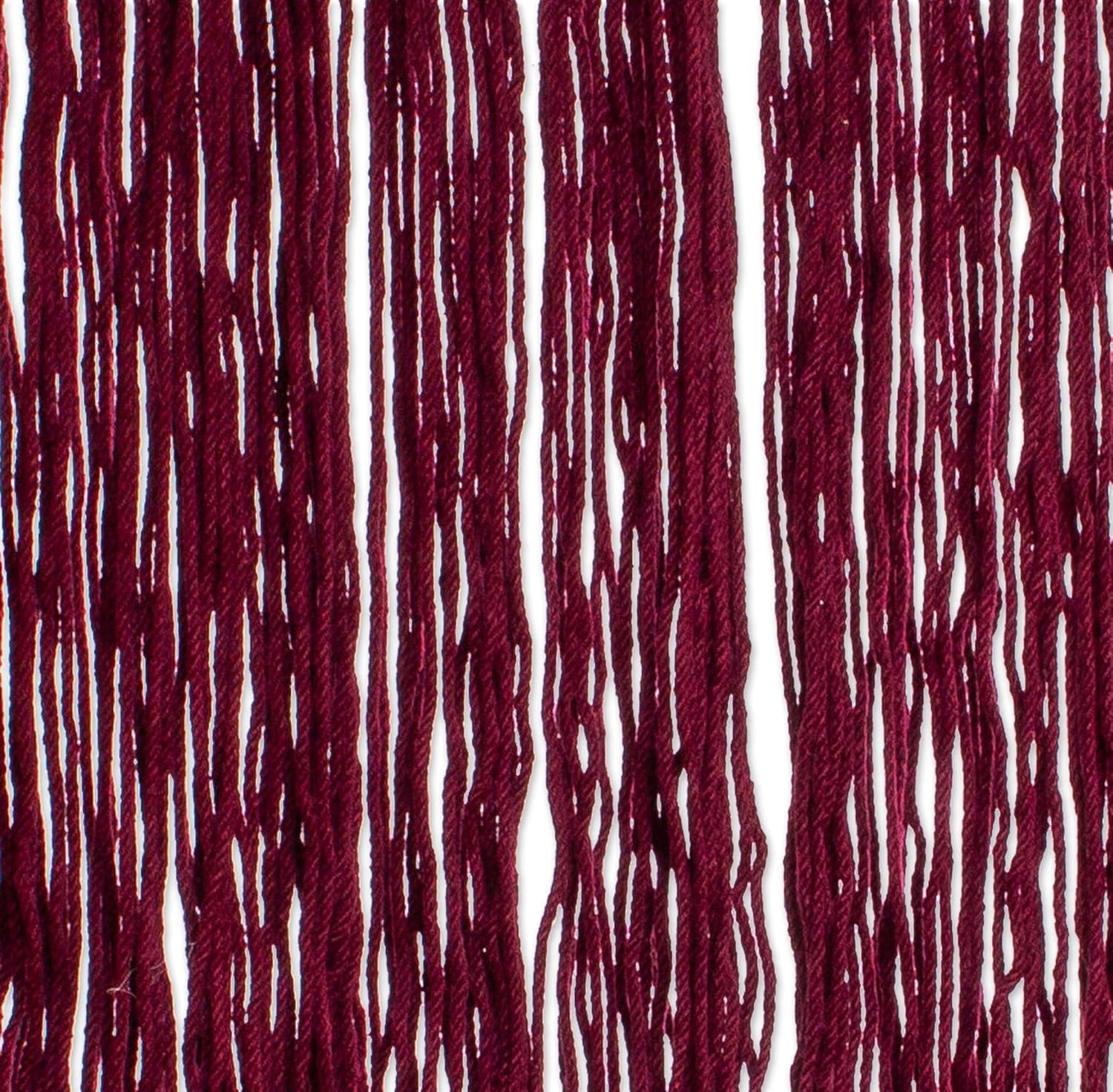 NOVICA Burgundy Cotton 1001 Summer Nights Mayan Hammock from Mexico 'Cascade in Wine'