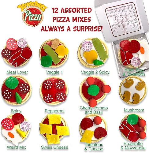 Miniatura 3 de Stretcheez Pizza – Comida de juego para niños – Alimentos y coberturas elásticos – Mezcla y combina – Colecciónalos todos – Funciona con cocinas de