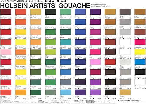 Miniatura 3 de Holbein Artist Gouache - Juego de 24 tubos G715 de 24 tubos de 05fl oz