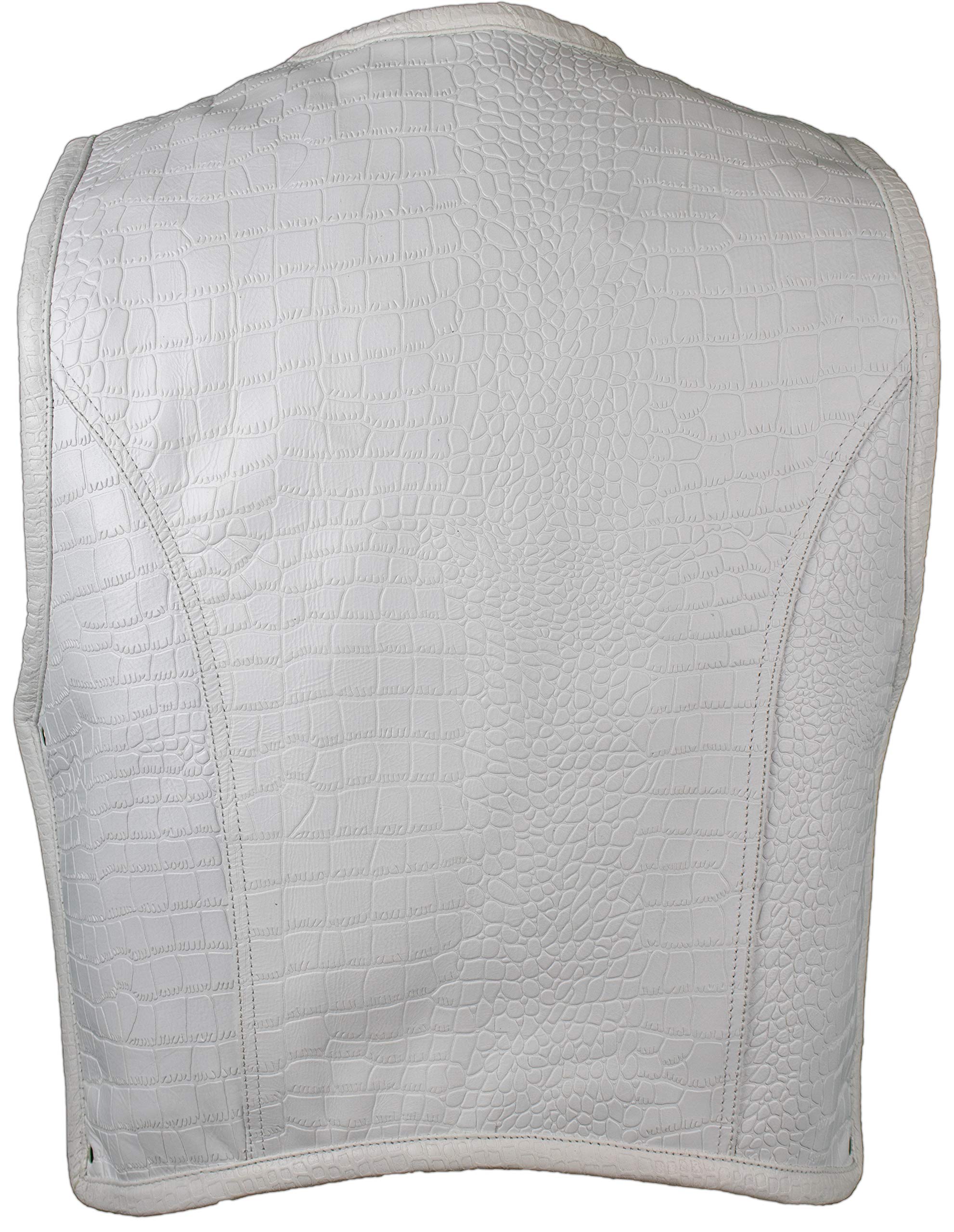 MDM Cinturón de piel para motocicleta, en negro o blanco, de piel auténtica