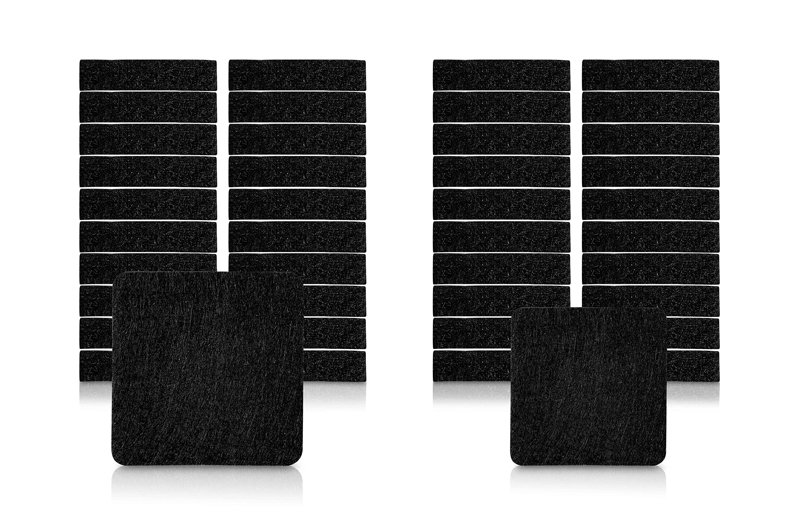 Levani ® Filzgleiter selbstklebend – Premium Möbelgleiter aus weichen Pilz - Filzgleiter für Stühle – Filz selbstklebend - Effektiver Schutz für Möbel & Böden - Schwarz (42 Stück/eckig)