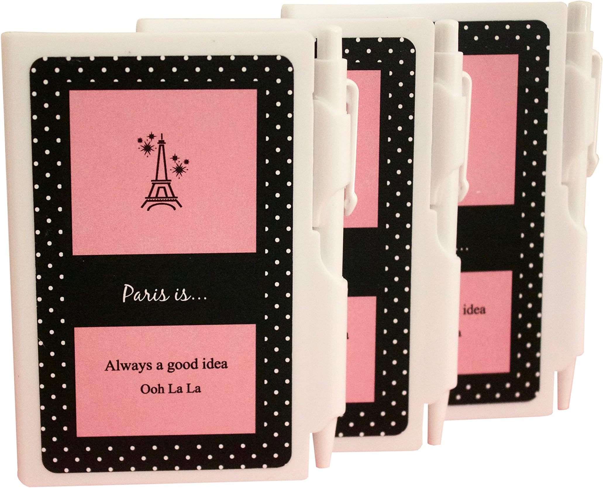 Paris Party Favors Girls Eiffel Tower Theme Notebook with Pen Set 12 Items