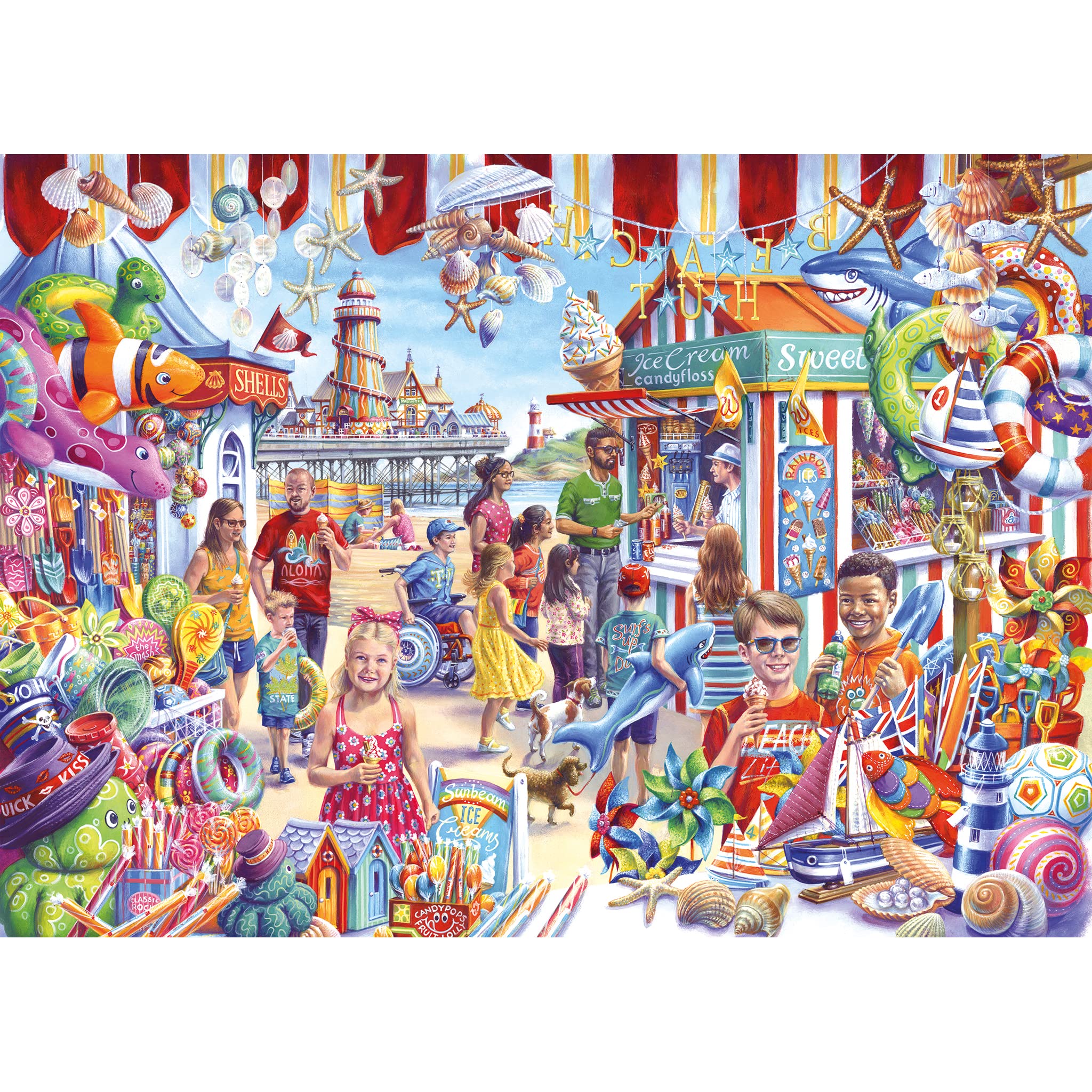 Jokesaws: Seaside Shenanigans – Puzzle Da 1000 Pezzi Per Adulti. Una Commedia Al Mare Piena Di Gag Nascoste. Prodotto Sostenibile Gibsons. - 3