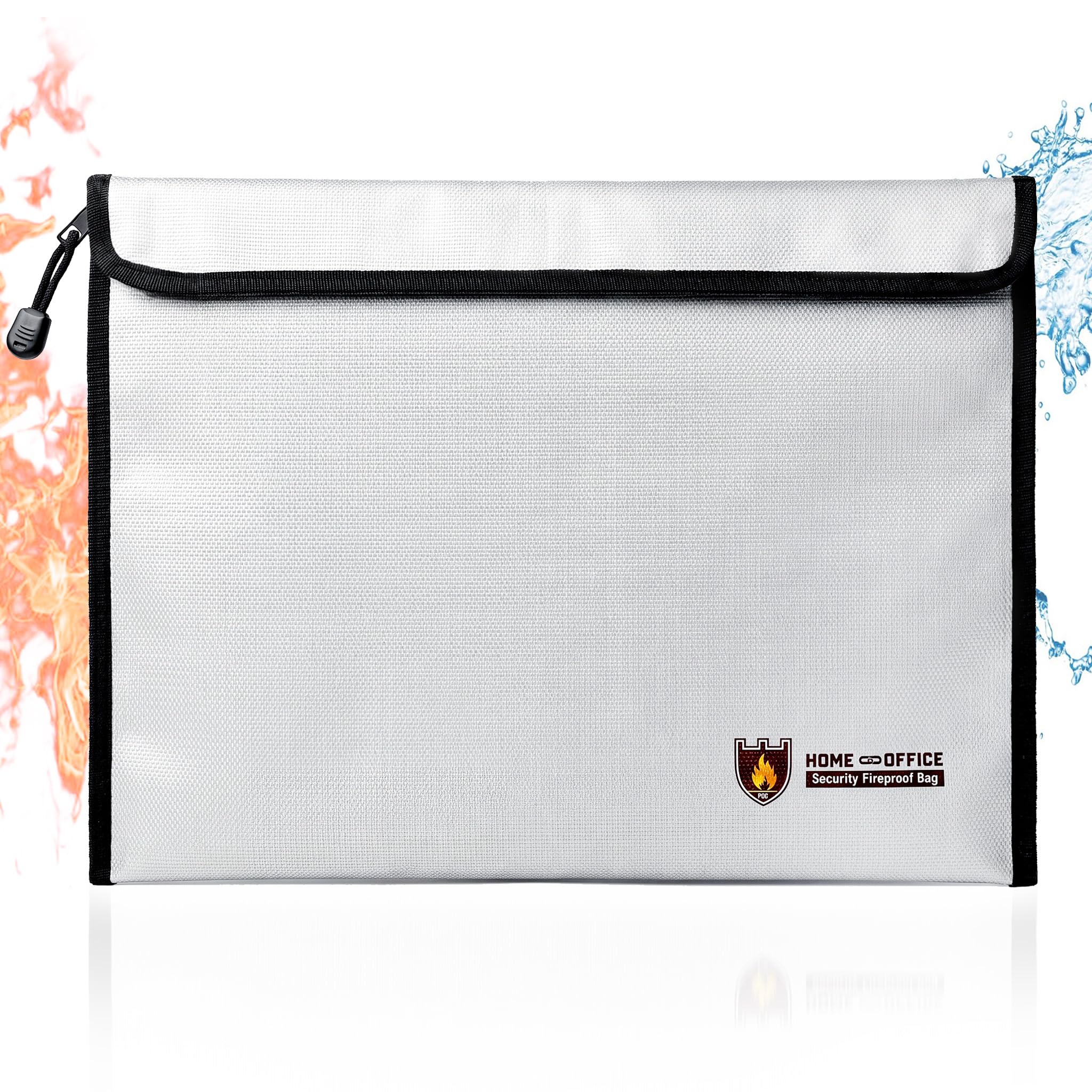 Fireproof Document Bag, Horizontal Opening File Organizer, 15 x 11 Inch Water-Resistant Document Holder with Zipper for Cash, Passport, Certificates, Legal Documents and Valuables-picture-22