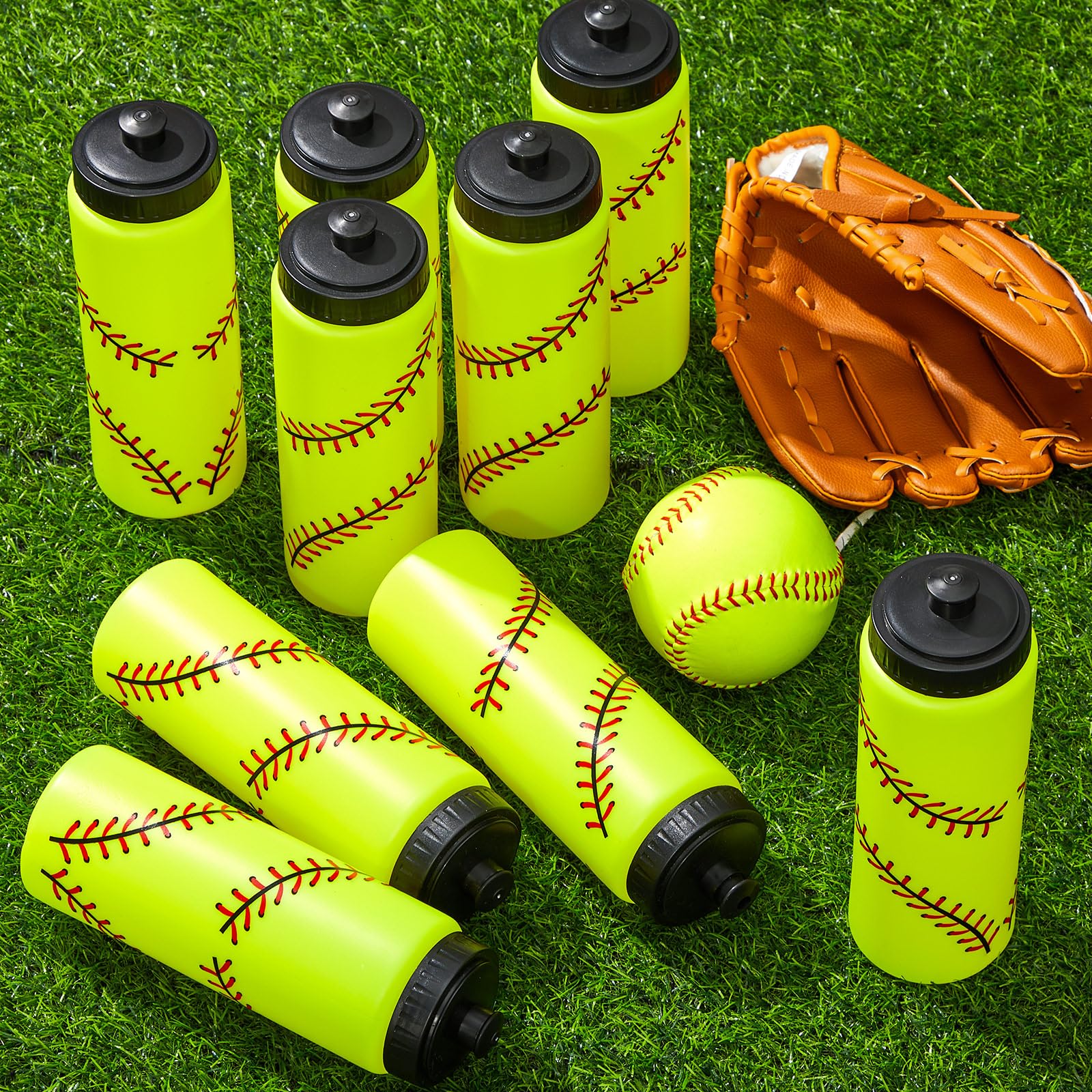 Yaomiao Softball Water Bottles Reusable Sports Squeeze Water Bottle 20 oz BPA Free Softball Water Bottles Gifts with Pull Top Lid Softball Accessories for Sports