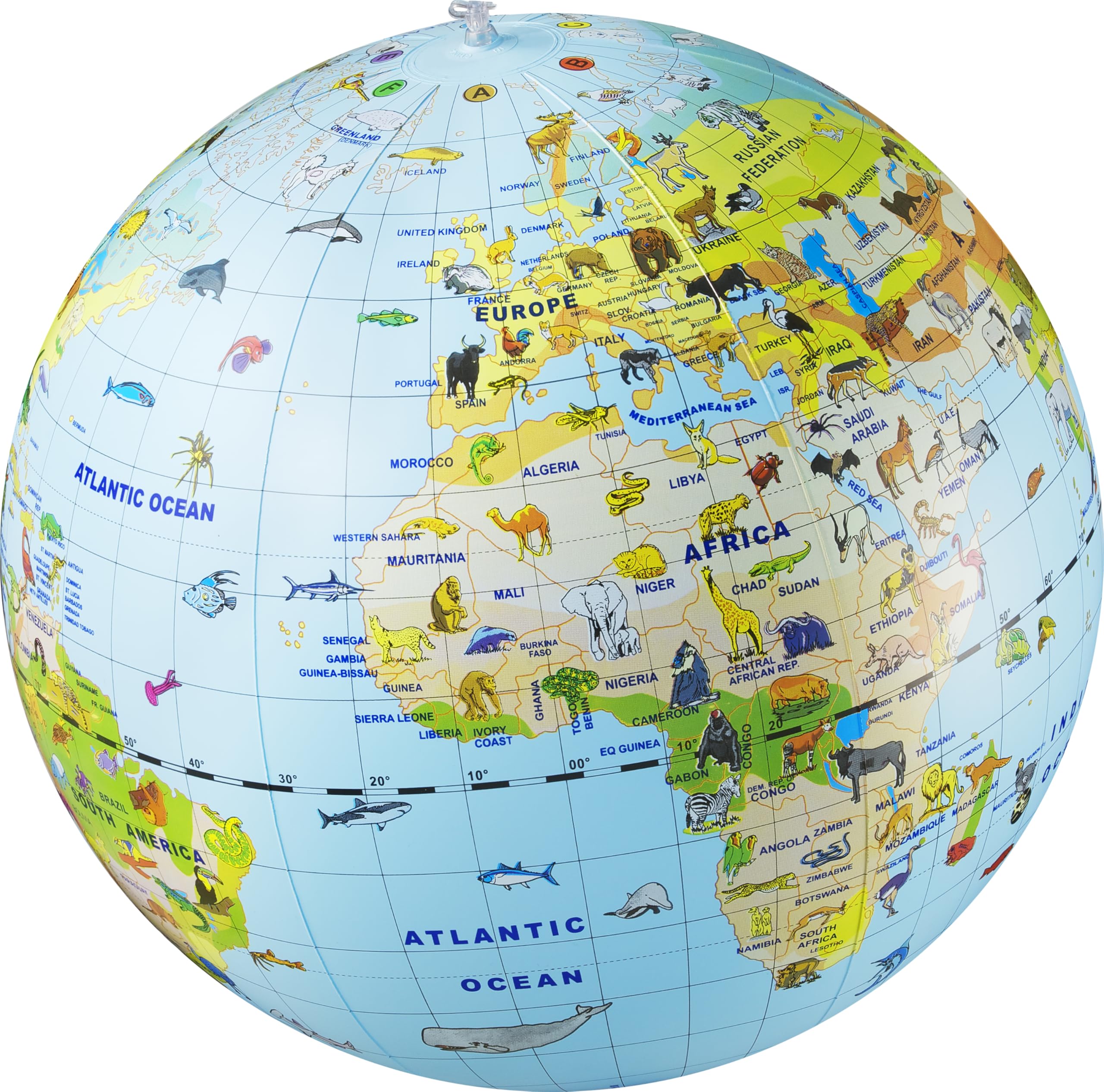 CalyGlobe – My inflatable globe "Animals" - English - ref 049KB