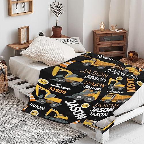 Vista 179 de Manta de construcción para regalo, manta de franela ultra suave y acogedora, manta de forro polar ligera y mullida, manta de felpa cálida para sofá