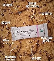 Vista 2 de Truvani Plant Based Snack Bars Oatmeal Chocolate Chip 12 Pack 6g Protein USDA Organic and Vegan The Only Bar Dairy, Soy, and Gluten Free