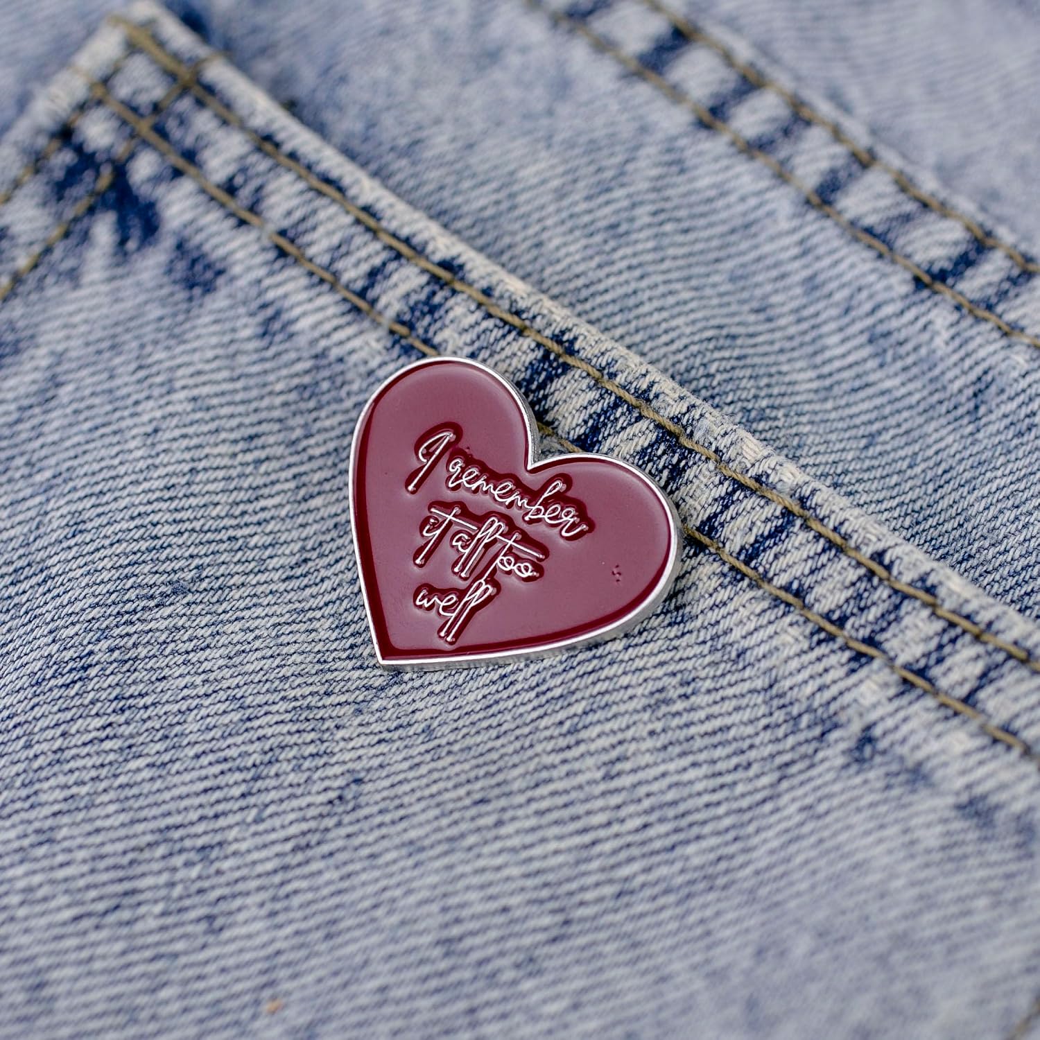 Romantic Red Heart Enamel Pin For Music Fan Lover, Sentimental Gift For Music Lover Enthusiast, Retro Musician Pin Brooch, Sweetheart Brooch Badge, Heartfelt Keepsake Lapel Badges, Romantic Minimalist Jewelry Accessory image 4