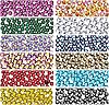 1020Pcs Hot Fix Glass Flatback Rhinestones HotFix Round Crystal Gems 6MM 12 Mixed Colors, 6mm SS30