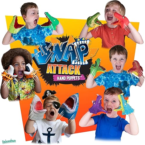 Miniatura 7 de Snap Attack - Unicornio de Deluxebase. Marionetas de mano para niños. Juguetes elásticos mágicos de marionetas de mano que hacen grandes juguetes