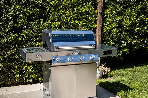 Miniatura 76 de Monument Grills 6 quemadores convertible gas natural inteligente barbacoa parrilla de acero inoxidable Denali 605 con cubierta para barbacoa