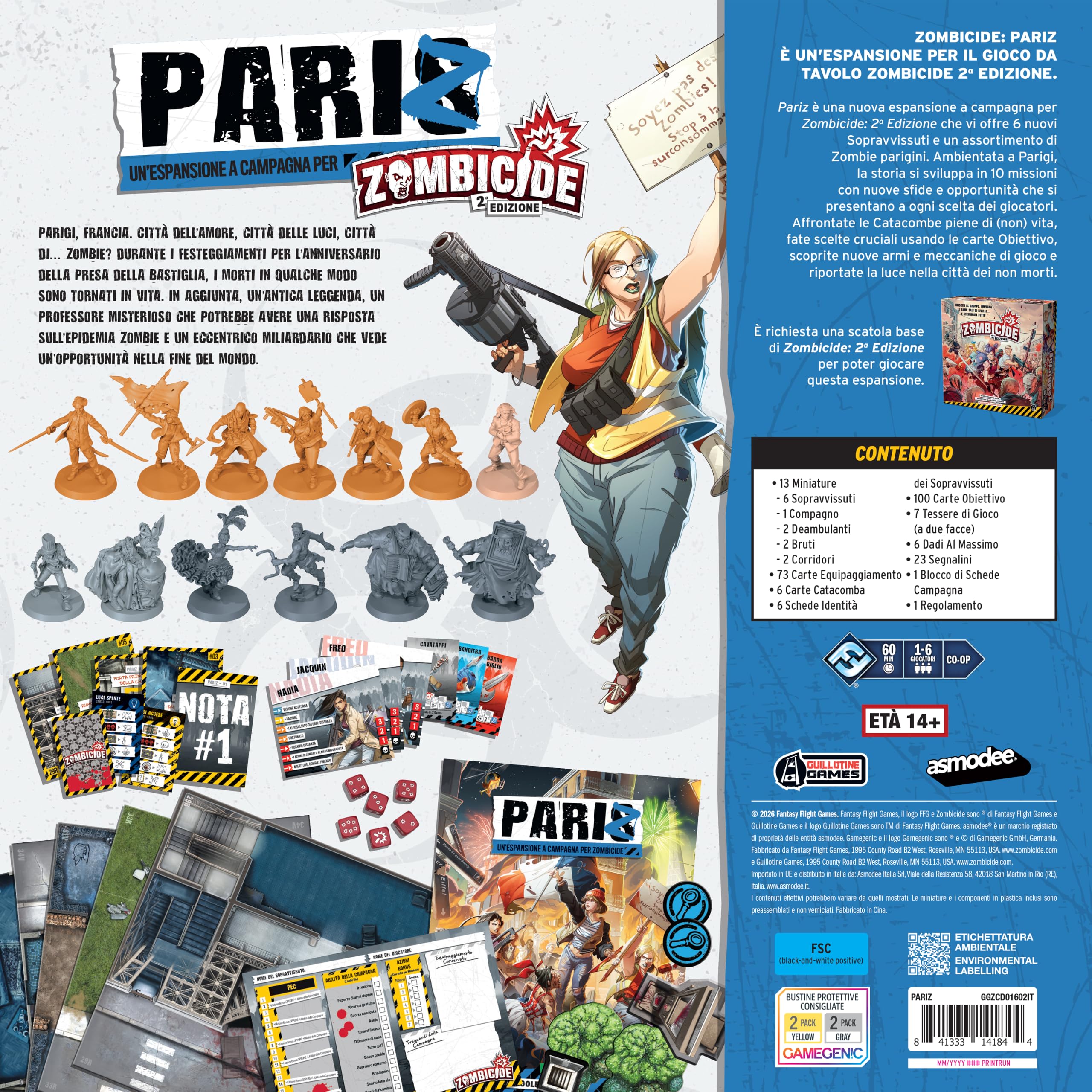 Asmodee – ZOMBICIDE SECONDA EDIZIONE: PARIZ – Espansione a Campagna