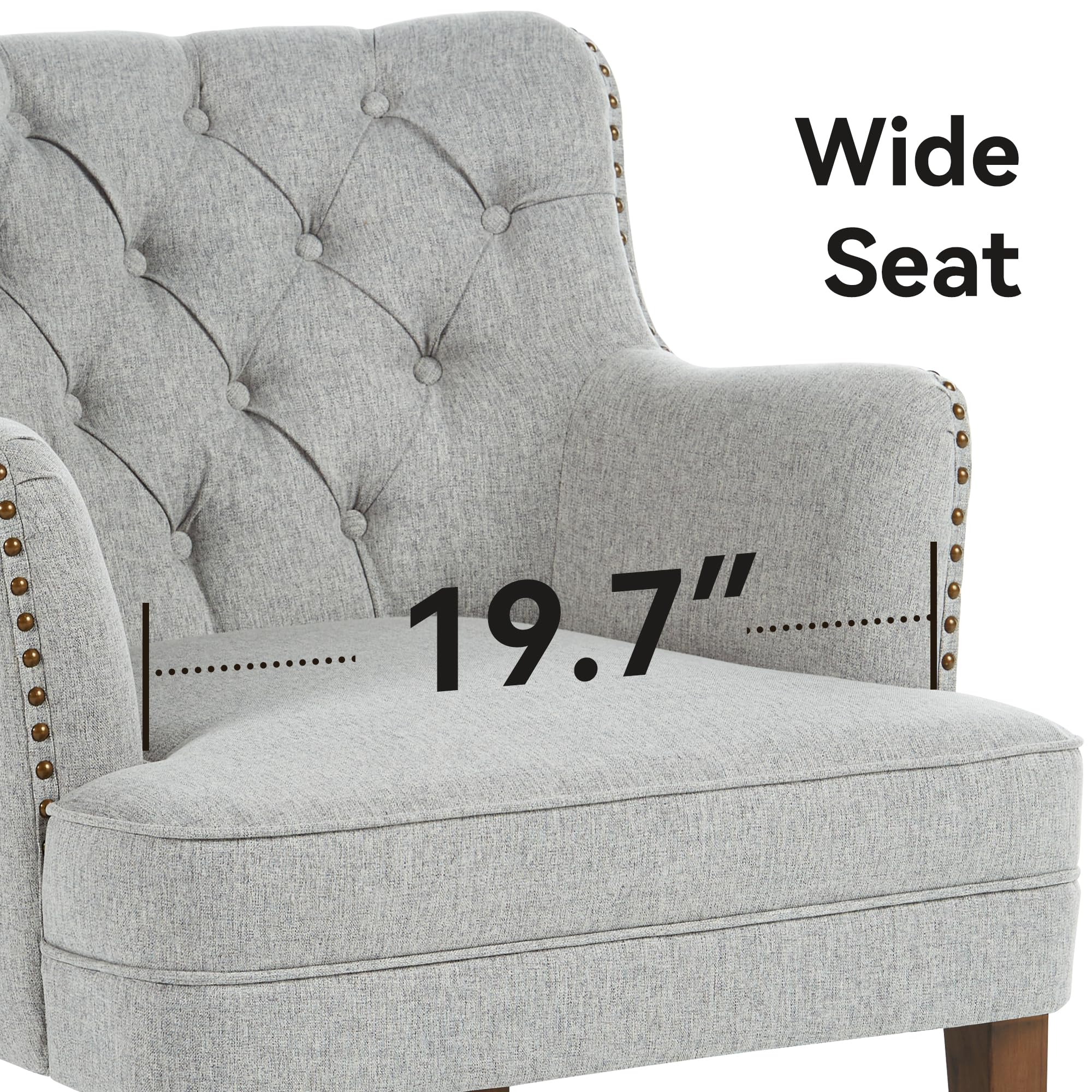 Amazon.co.jp: オットマンセット付きアクセントチェア 布張りボタン