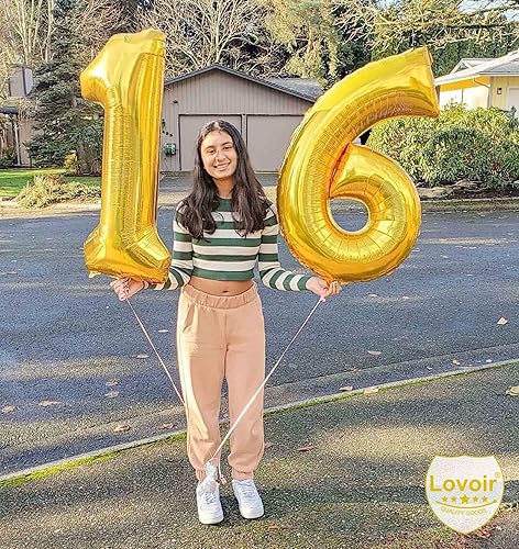 Miniatura 7 de Globo verde oscuro de 40 pulgadas con el número 16, 61 de tamaño grande, de papel de aluminio de mylar, globos de helio verde oscuro para fiesta de