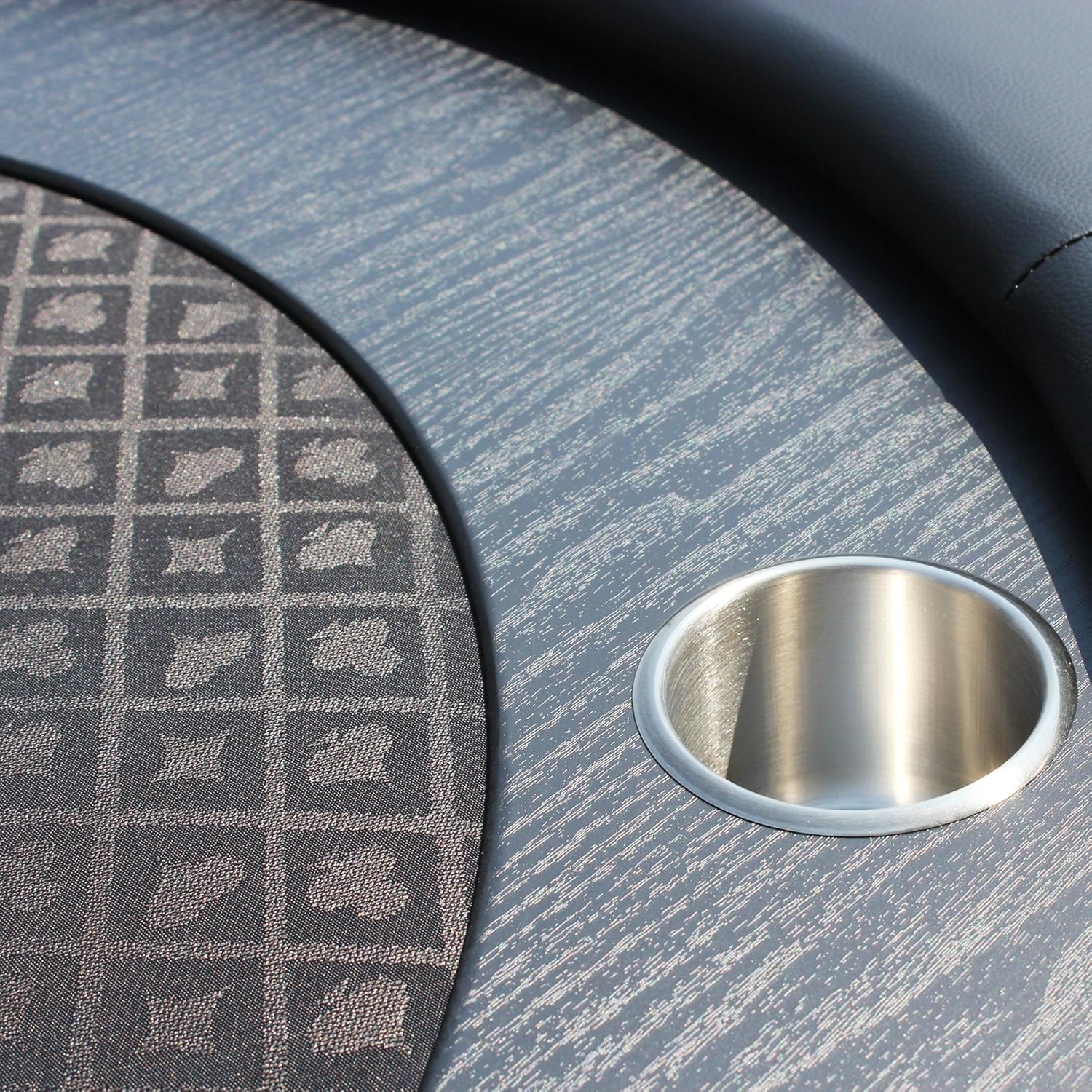 96" Poker Table Oval Dark Knight with Black Waterproof Felt Plastic Chip Tray