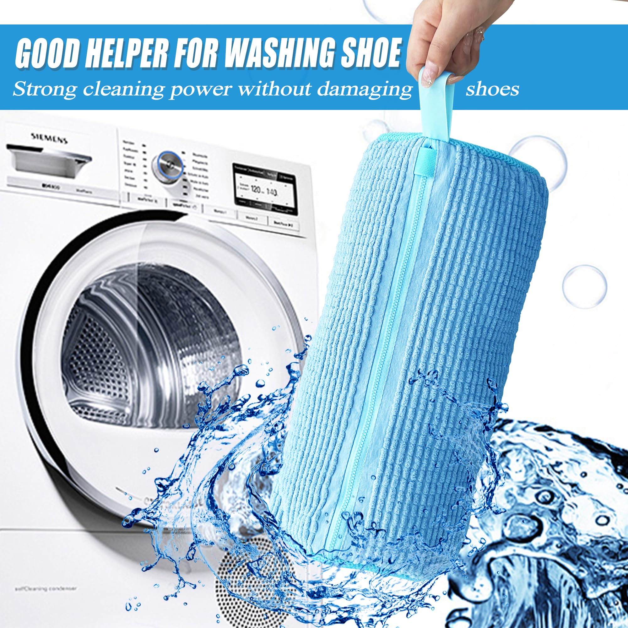 Sacchetti Per Lavare Scarpe In Lavatrice - 2 Pezzi, In Ciniglia, Lavabile E Asciugabile, Colore Blu - Foto 11