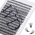 Individual Lashes DIY Eyelash Extension 300PCS Lash Clusters Extensions C/D Curl Comfortable Super Soft Lash Clusters Reusable Wispy Eyelashes Extensions Clusters(300PCS-40D-0.07CC,8-16mm Mixed Tray)
