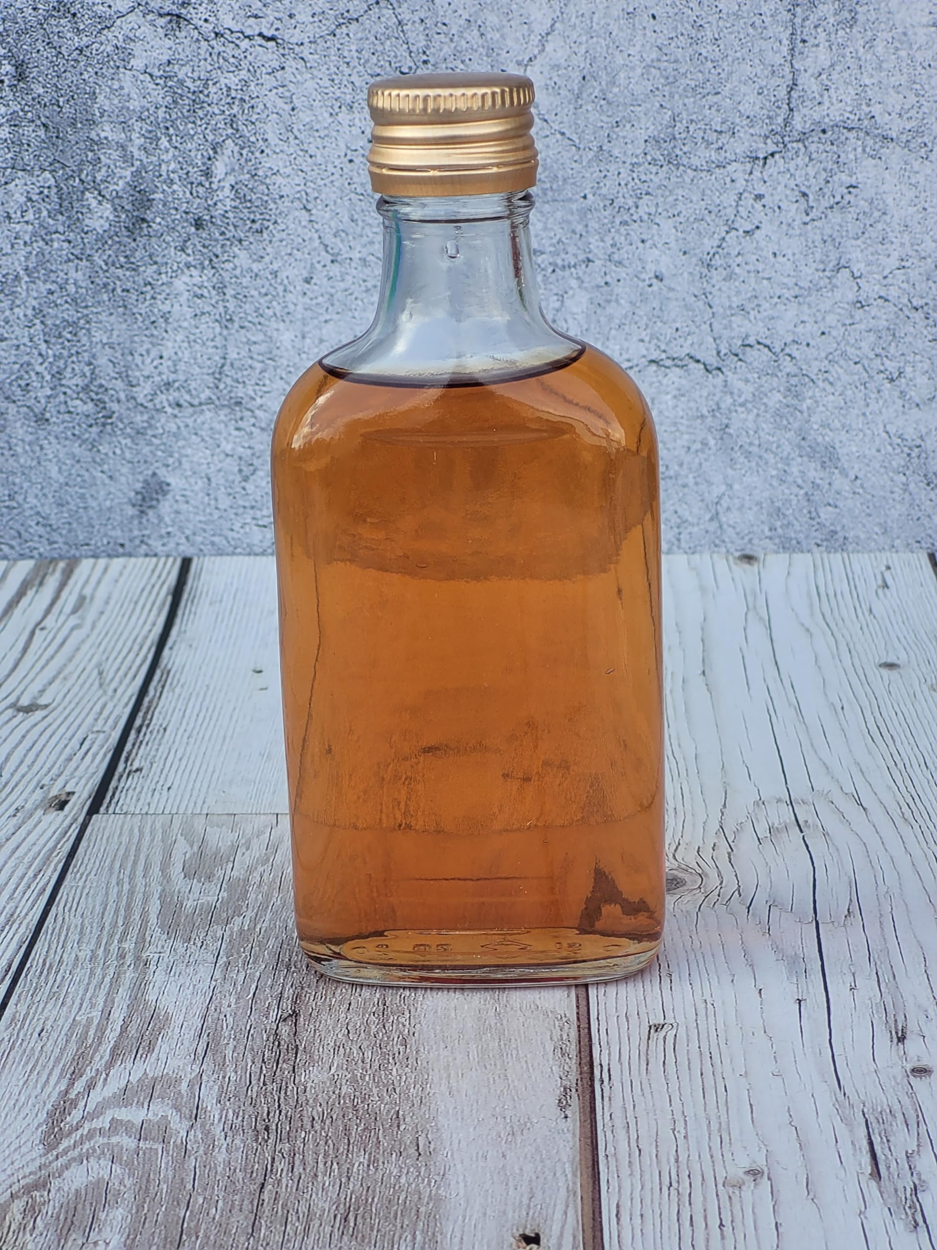 20 botellas de cristal de 200 ml (0,2 L) y tapas de rosca de metal (tapas giratorias), para cerveza casera, aceite de ginebra, vinagre, vino, vodka (20 botellas de 200 ml + tapones