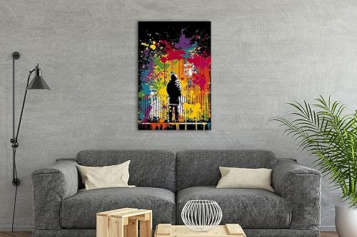 Miniatura 343 de ANRUOXI Graffiti - Lienzo decorativo para pared, diseño abstracto retro, pintura urbana moderna, póster de decoración de pared de zapatos para