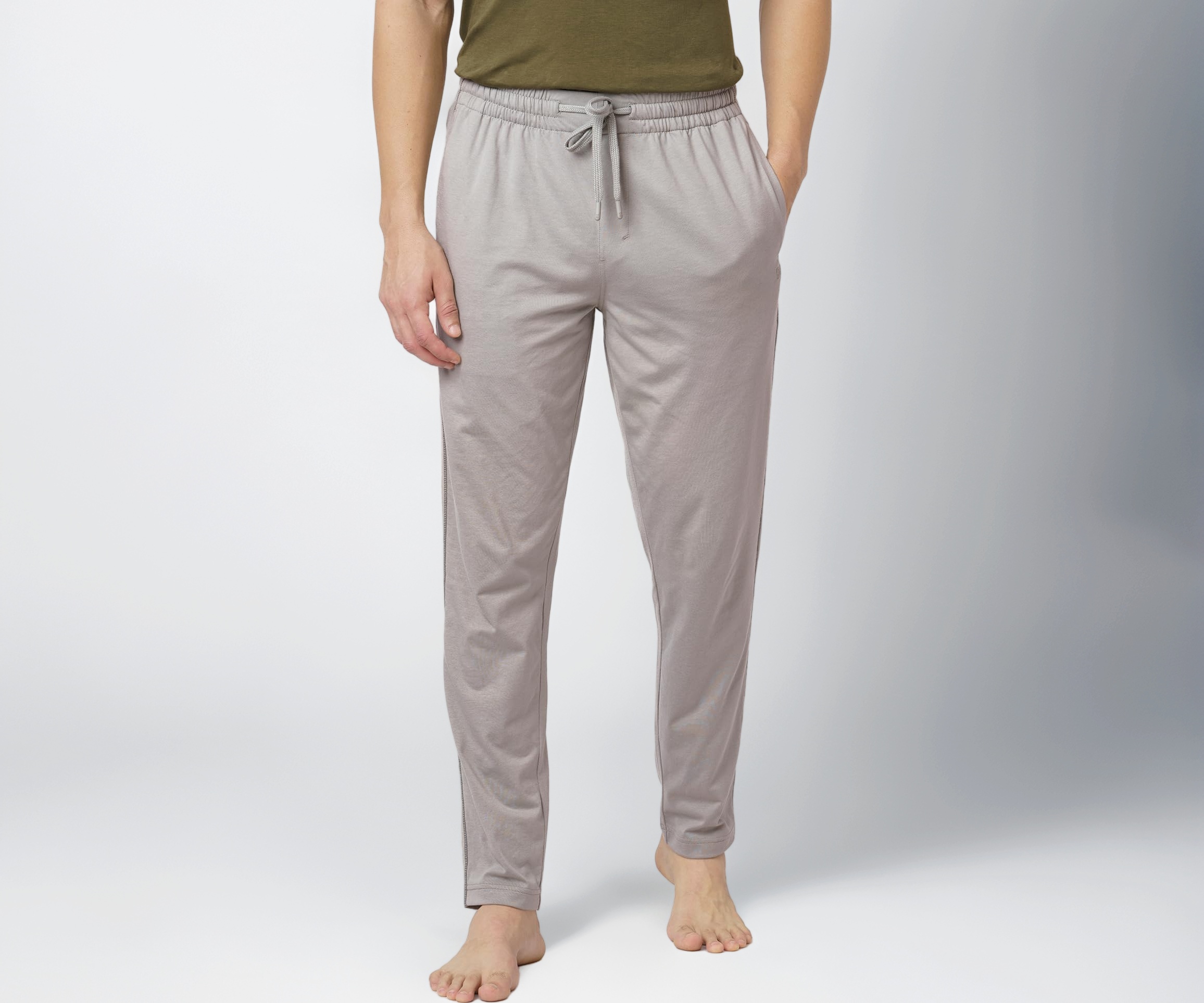 Mens Joggers Track Pants, Cotton Blend Pants for Man, Hidden Side Zipper Pocket Men Trackpant, Pilling Proof Joggers Pant for Men