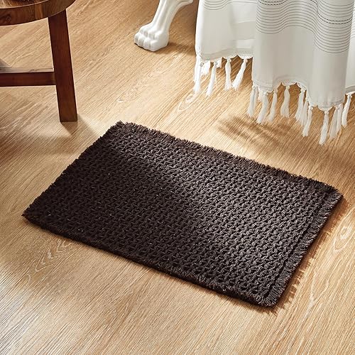 Miniatura 18 de Alfombras de Baño Blancas, Súper Absorbentes Antideslizantes Alfombra de Baño Waffle de Secado Rápido Alfombras de Baño Lavables Boho Estilo Granja,
