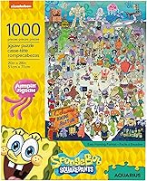 Vista 1 de AQUARIUS SpongeBob SquarePants Puzzle (1000 Piece Jigsaw Puzzle) - Officially Licensed SpongeBob Merchandise & Collectibles-Glare Free -Precision
