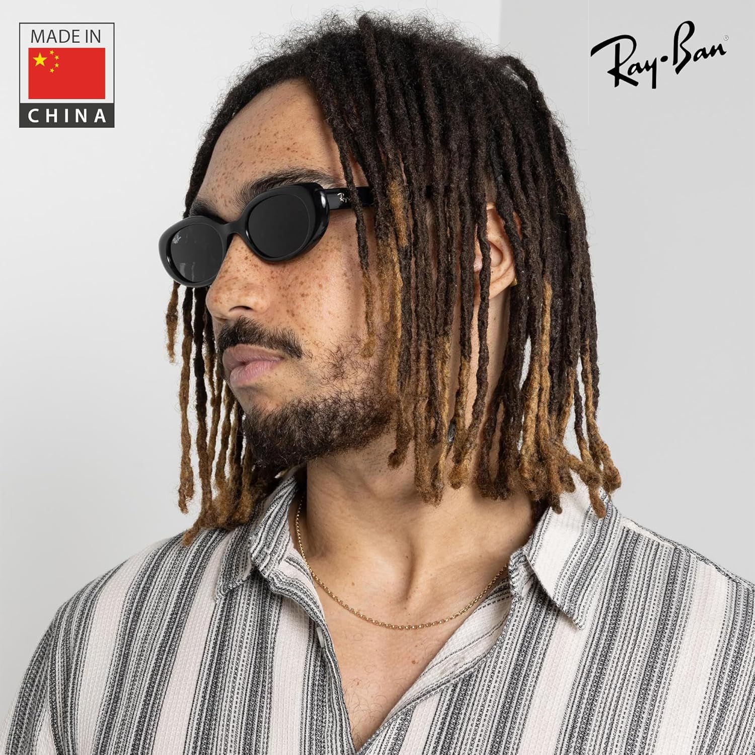 Ray-Ban RB4441D BIO-BASED Square-Round Shaped Sunglasses for Men & Women with Official RAYBAN Eyewear Kit