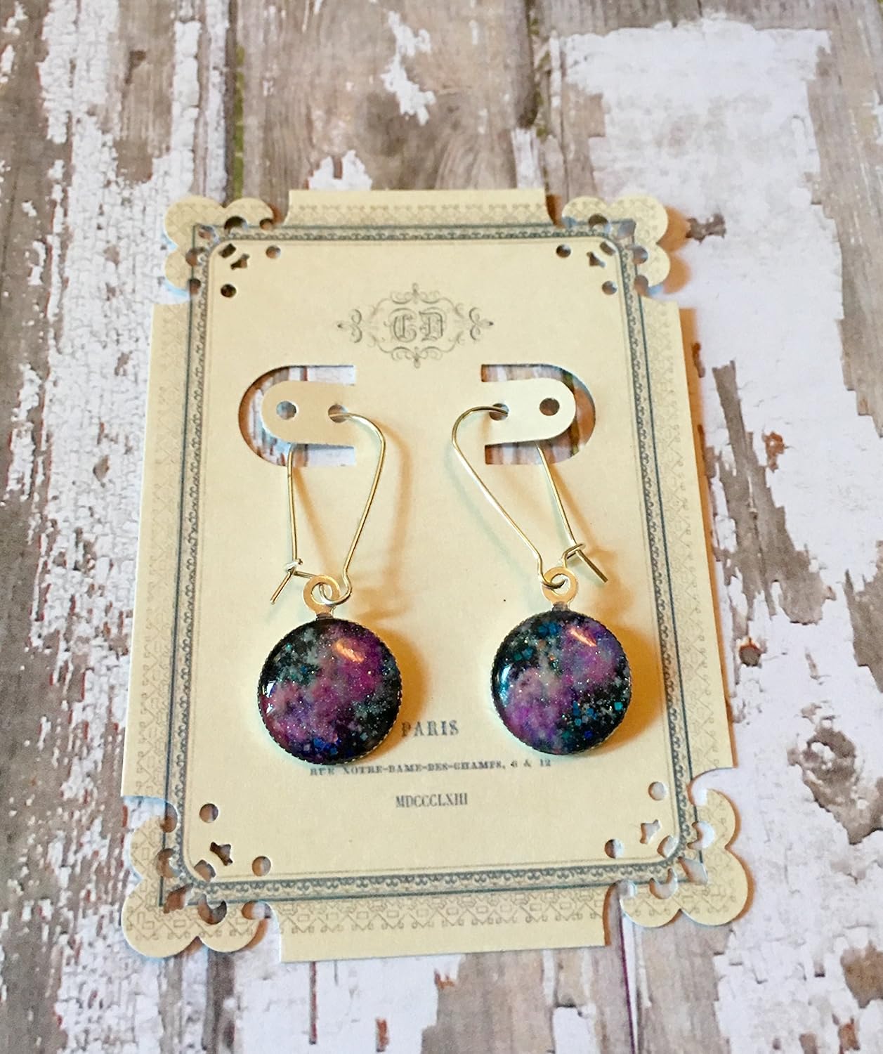 Glow In The Dark Galaxy Nebula Earrings - Image 3