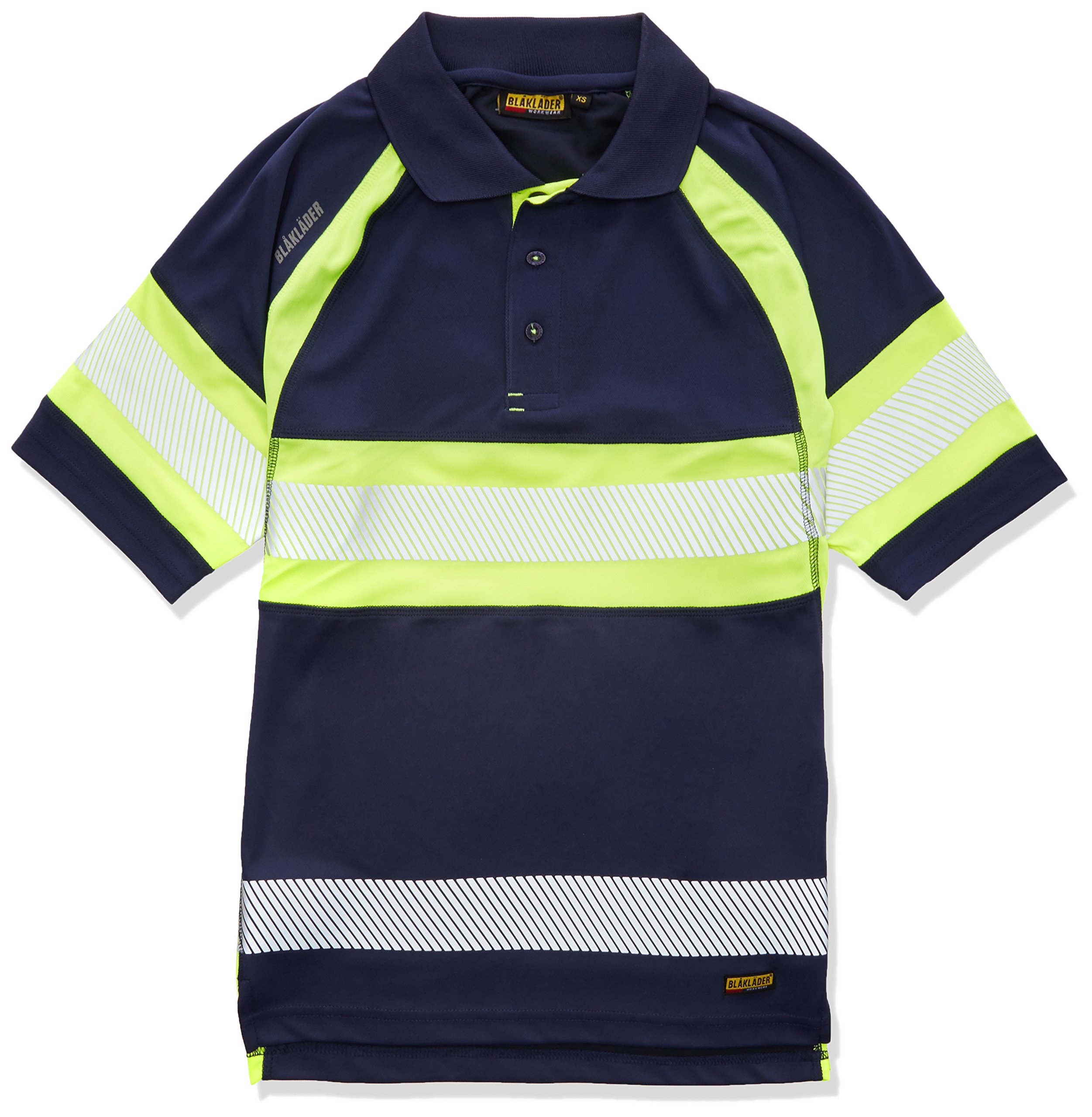 Blåkläder Polo Shirt 33381051 Pl (Polyester) Navy Blue, Yellow Size Xs